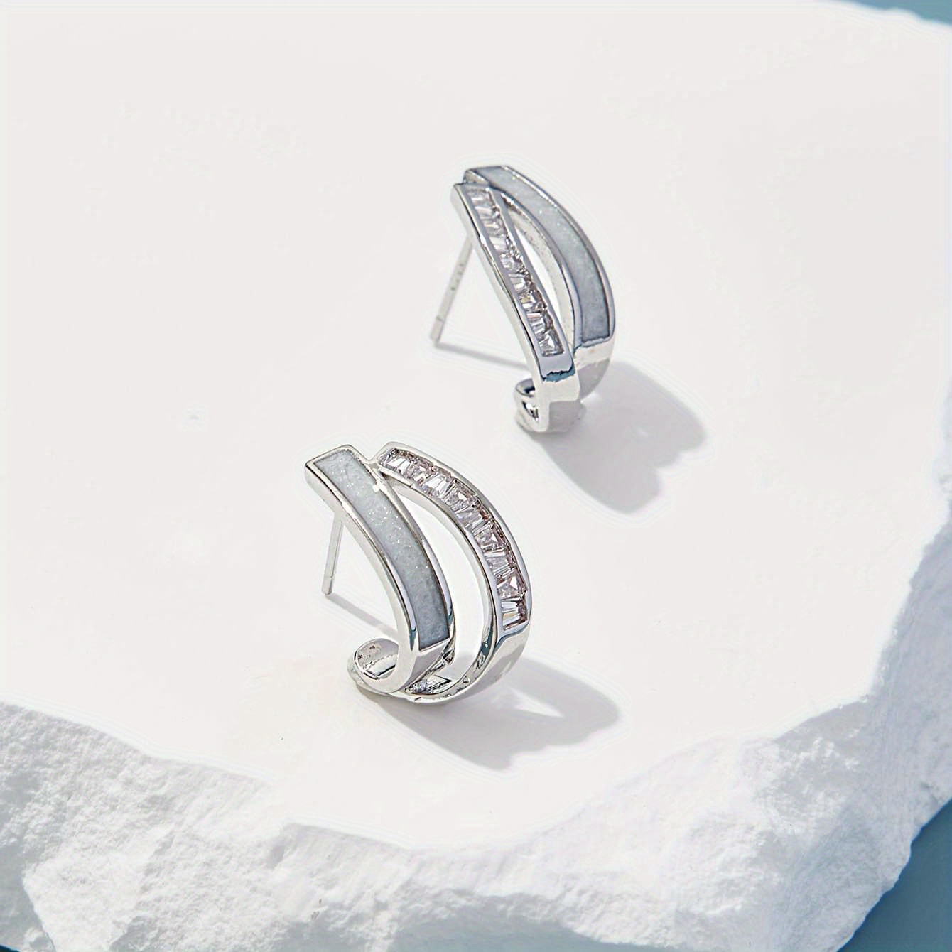 Zirconia Stud Earrings for Women